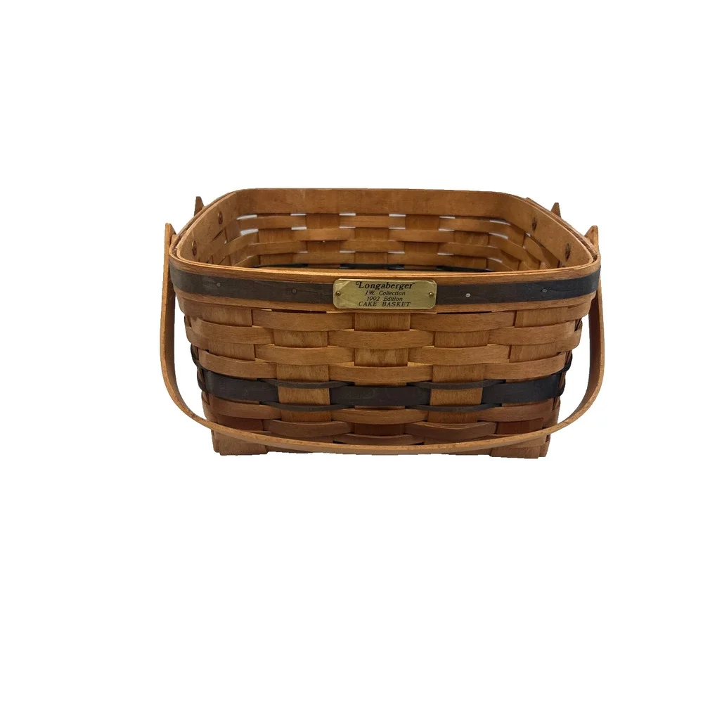1992 Longaberger J.W. Collection Cake Basket w/Riser 12